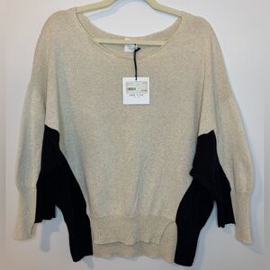 NEW AMS Pure Collection Women’s Marina Ballet Neck Dolman Sleeve Sweater Size 14